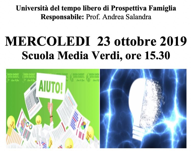 MERCOLEDI’ 23 OTTOBRE 2019: ORIENTARSI NEL MERCATO LIBERO  DELLA LUCE E GAS