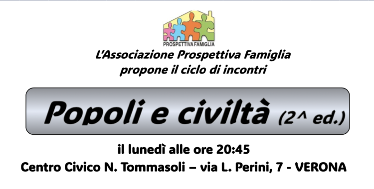 Lunedì 18/11/2024 – Ripartono gli incontri di GEOPOLITICA : “POPOLI E CIVILTA'” 2^Edizione