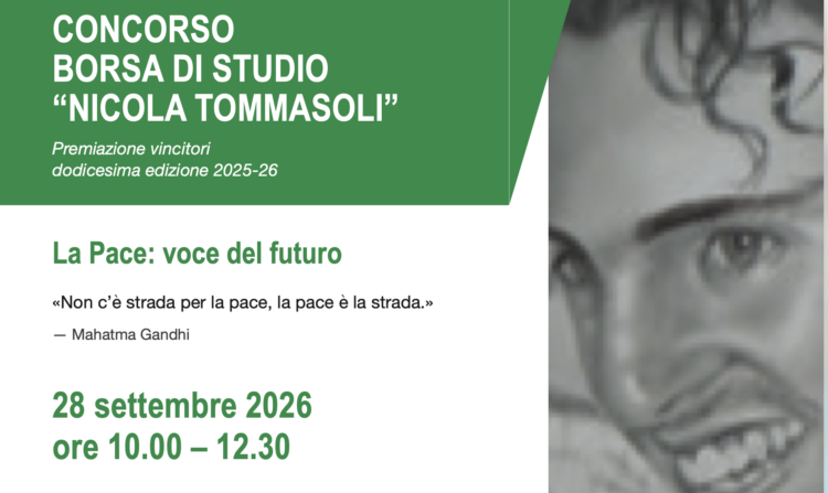 26 SETTEMBRE 2023 – Premiazione vincitori nona edizione CONCORSO BORSA DI STUDIO “NICOLA TOMMASOLI”
