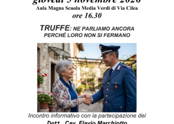 Giovedì 5 novembre 2026 · Progetto Generazioni: TRUFFE: NE PARLIAMO ANCORA, PERCHÉ LORO NON SI FERMANO