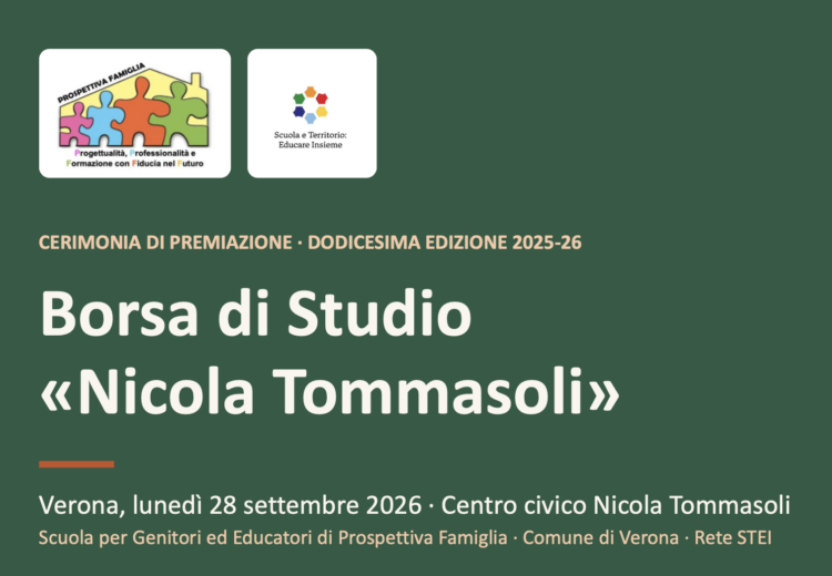 28 settembre 2026 – CERIMONIA DI PREMIAZIONE · 12° EDIZIONE 2025-26 Borsa di Studio «Nicola Tommasoli» (IMMAGINI e PRESENTAZIONE)